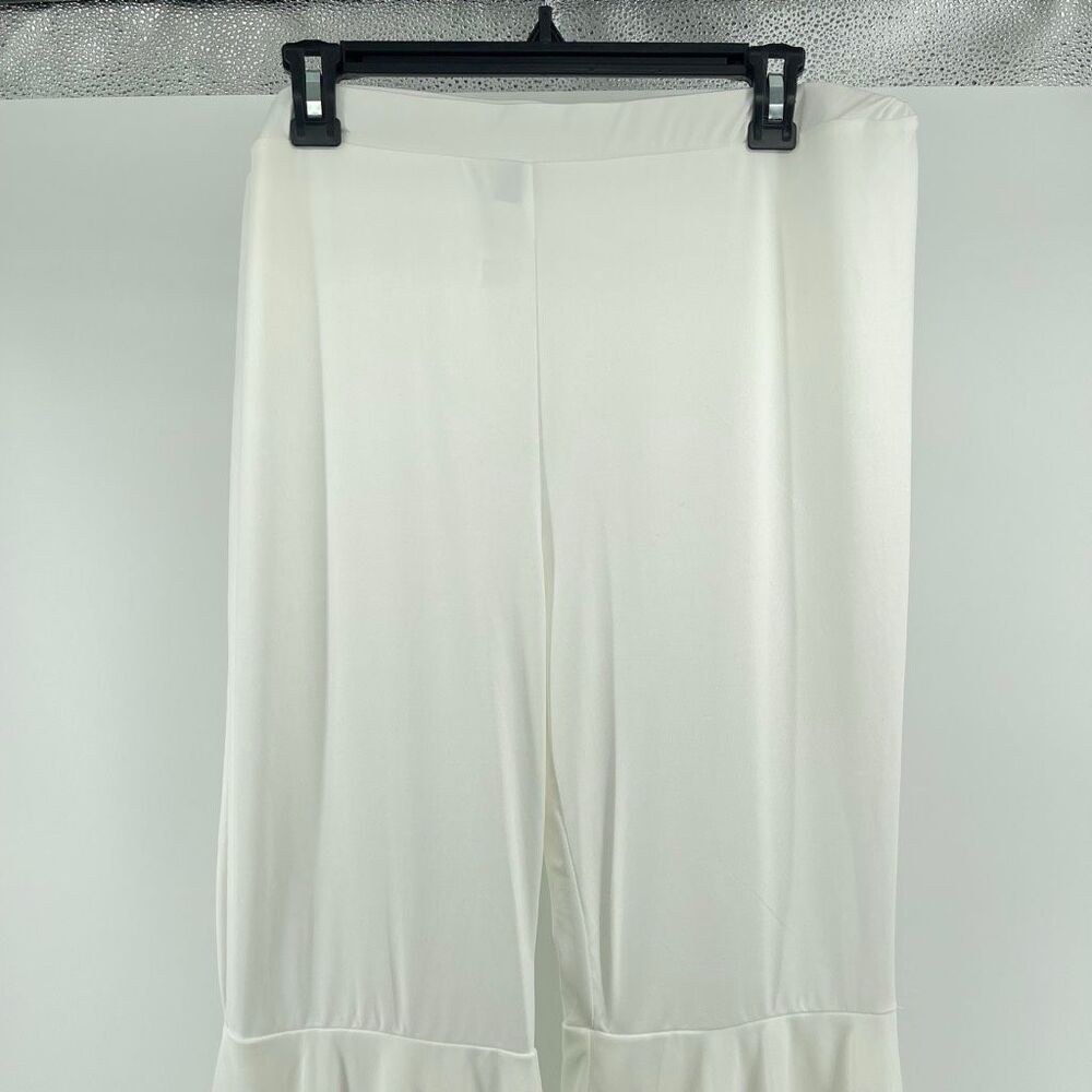 SHEIN Curve White Cut Out Tie Front Top Ruffle Flare Pants Set Size 1XL - Picture 13 of 16